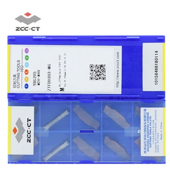 10vnt ZCC 3mm karbido atsisveikinimo įdėklai ZTFD0303-MG ZTFD0303-MM metalo supjaustyti MGMN300