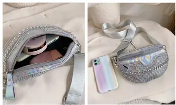 Deimantų Grandinėje Nešti maišą 2020 metų Vasaros Nauji Aukštos kokybės PU Oda Moterų Dizaineris Rankinės Mažų Pečių Krepšys Krūtinės krepšys