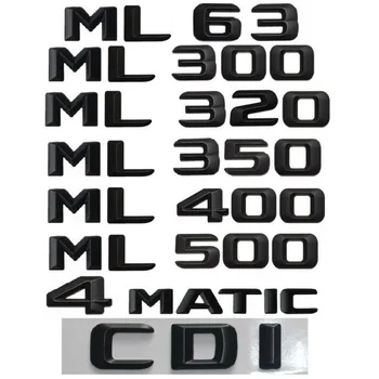 Mercedes Benz ML klasės ML55 ML63 AMG ML300 ML320 ML350 ML400 ML500 ML550 CDI 4MATIC CGI Kamieno laišką Logotipas Ženklelis Juoda m.