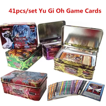 41pcs/set Yu Gi Oh Games Ne kartoti lietuvių Kortų Žaidimas, Rinkimo Kortos su Žaislų vaikams Kalėdų Dovana Su dėžute