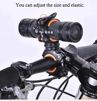 Daugiafunkcis Dviratis Dviračio Žibinto Laikiklį, 360 Laipsnių Sukimosi Fakelas Mount LED Galva, Priekinių žibintų Laikiklio Apkaba, skirta MTB Road Bike