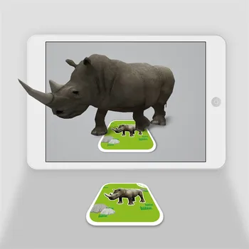 Telefonas Nuskaitymo Vaikų Švietimo AR Žaislas 4D Ryškus Gyvūnų Gyvenimą Kortelės sąveika virtualios realybės Žaidimus Su Kelių Kalbų