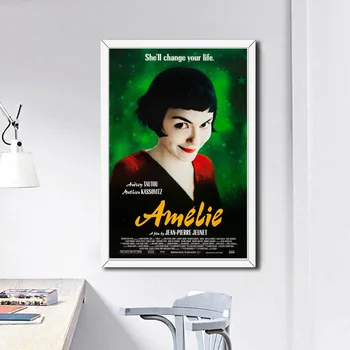 Amelie Klasikinis Filmas Meno Tapybos Šilko, Drobės, Sienos Plakatas Namų Dekoro obrazy plakat