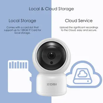 ZOSI 1080P HD Wireless CCTV Wifi IP Apsaugos Kameros IR Naktinio Matymo Priežiūros Namuose Nustatymo su Audio Baby Monitor P2P