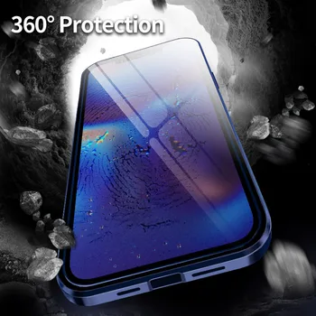 Iphone 12 Pro Max Magnetinio Atveju iphone12 dvipusis Grūdintas Stiklas Case for iphone 12 Mini Magnetinio Atveju