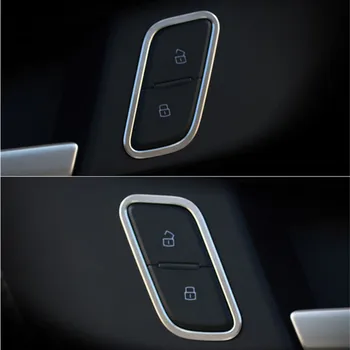Automobilio Stilius Duris Atrakinti Mygtukus Rėmo Apdaila Padengti Lipdukai Apdaila Audi Q5 2018 2019 Interjero Aksesuarų Modifikuotas