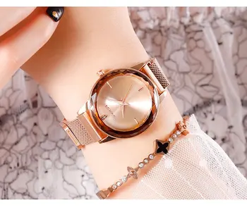 2020 magnetas sagtis Apyrankės moterims laikrodžiai Prabangos prekės crystal lady riešo žiūrėti Kvarco moterų vandeniui laikrodis relogio feminino
