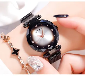 2020 magnetas sagtis Apyrankės moterims laikrodžiai Prabangos prekės crystal lady riešo žiūrėti Kvarco moterų vandeniui laikrodis relogio feminino