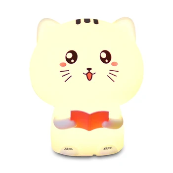Katė Modelio Nuotolinio Valdymo Palieskite Jutiklio Glostydamas Bakstelėkite Naktį Šviesos Lempos Miegamasis USB Spalvinga Žiburiai Vaikams Baby