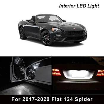 8x White Canbus LED Lempos, Automobilių Lemputės Interjero Paketas Rinkinys 2017-2020 Fiat 124 Spider Žemėlapis Dome Kamieno Plokštė Šviesos