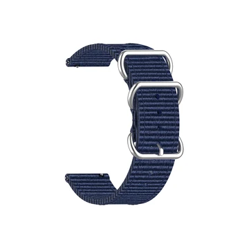 Sidabro Žiedas Sagtis Austi Nailono Diržas, skirtas HUAWEI ŽIŪRĖTI GT 2 46mm 42mm Audinio Juostos GARBĘ Magic Žiūrėti 2 MagicWatch Watchband