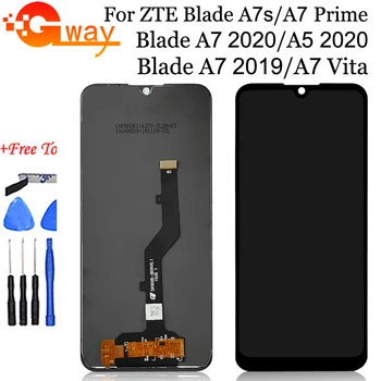 Už ZTE Blade A7 2020 M / A7s/A7 Pagrindinis/A7 Vita A0722 / A7 2019 LCD Ekranas Jutiklinis Ekranas skaitmeninis keitiklis mazgas, ZTE A5 2020 LCD