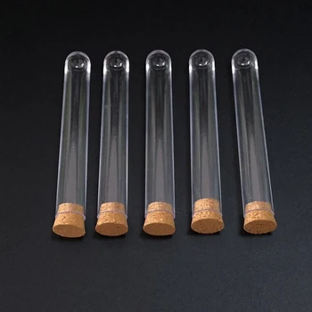 100vnt 15*100mm(5.9*šalis-39,3) iš skaidraus Plastiko Vamzdelį su Kamščiamedžio Kamščiu, U-formos apačioje, pavyzdžiui, stiklinį mėgintuvėlį Vestuvių palanku Buteliukas