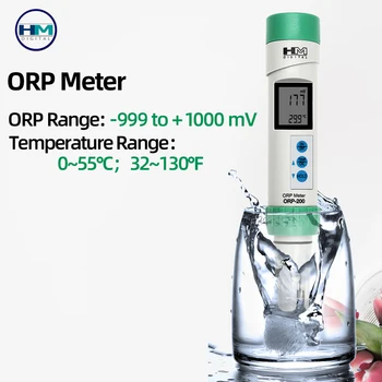 HM Skaitmeninis ORP-200 atsparumas Vandeniui IP-67 reitingas ORP Matuoklis Su Automatinio Kalibravimo Funkcija vienu metu Temperatūros Ekranas 40%Nuolaida