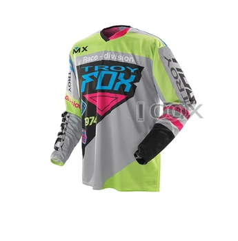 2018 TROJOS Fox MX Jersey Motokroso Dirtbike ATV Offroad MTB Mens Pavarų Lenktynių 360 marškinėliai