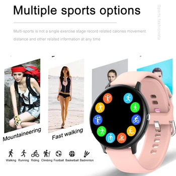 LIGE Naujų Spalvų Ekrano Smart Watch Vyrų jutiklinių Sporto Fitness Tracker Kraujo Spaudimas Moterims Smart 