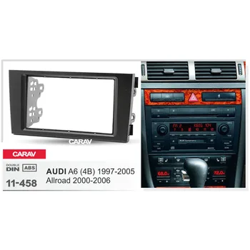 Dvigubo Din fascia AUDI A6 4B Allroad Radijo DVD Stereo Pultas Brūkšnys Montavimas, Montavimas Apdaila CARAV 11-458