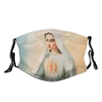 Our Lady Fatima Guadalupe Katalikų Mergelės Marijos Daugkartinio naudojimo Burnos, Veido Kaukė Šalto Vėjo Įrodymas, su Filtrais Žiemos Apsauga