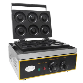 XEOLEO Spurgos Maker 6 skyles spurgos mašina Slapukus Mašina Ne klijuoti kepimo paviršiaus Reguliuojamas termostatas 220V 6holes