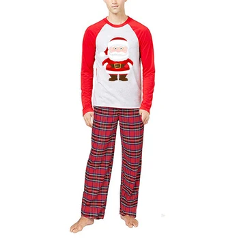 Kalėdų Šeimos Atitikimo Pižama Nustatyti, Moterys, Vyrai, Vaikai Kalėdos Sleepwear naktiniai drabužiai Santa animacinių filmų marškinėliai ir kelnės, antblauzdžiai Komplektai
