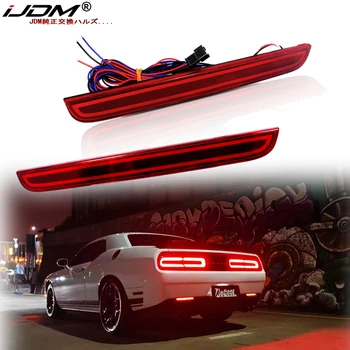 IJDM OEM 3D Regos Stiliaus LED Bamperio Atšvaito šviesą-2019 Dodge Challenger Galiniai Rūko Žibintai, Stabdžiai Užpakaliniai Žibintai LED Lempos