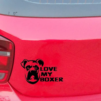 Meilė Mano Boxer Automobilių Lipdukai Langą Buferio Lipdukas Automobilių Puošimas Šuns, Augintinio Meilės Šunų Vinilo Įvyniojimas, lipdukai, aksesuarai
