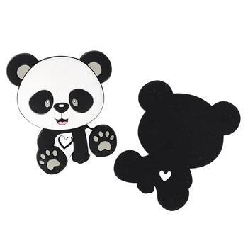 TYRY.HU 1pc Silikono Teethers Animacinių filmų Panda Formos yra Maisto Klasės, Kūdikių Kramtyti Karoliukai 