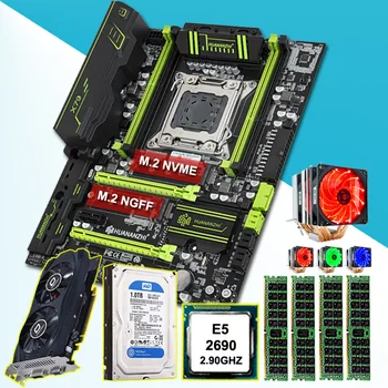 HUANANZHI X79 motininė Plokštė Su CPU Xeon E5 2690 C2 Aušintuvas RAM 16G(4*4G) 1 TB 3.5' SATA HDD Vaizdo plokštė GTX750Ti 2G Parduoti