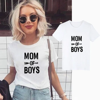 Mama Berniukų Raidė T-marškinėliai, moteriški Drabužiai 2019 Mados Juokinga, Sakydamas, T Marškiniai Žmona Feminizmo Šūkis Tee Viršūnės