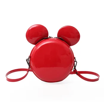 Naujas Disney 2019 lėlės priedai krepšys moterų Mickey ausies formos pečių neišmes mažas maišelis arba lakinės odos veidrodis pečių maišą
