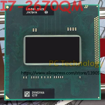 Originalus Intel Core I7-2670QM SR02N PROCESORIUS I7 2670QM processor 2.2 GHz-3.1 GHz L3=6M Quad core nemokamas pristatymas parama HM65/HM67