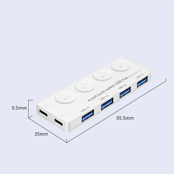 USB 3.0 Duomenų centro su atskirais Palieskite įjungimo/Išjungimo Jungikliai ir LED Šviesos Nešiojamas 28TE