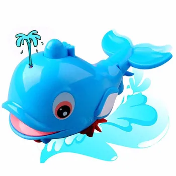 1Pc Plastiko Banginio Formos Squirting Vonia Kūdikių Plaukti Delfinų Bamblys Maudymosi Žaislas Baseinas Mielas Animacinių filmų Gyvūnų Kūdikių Vonios Žaislai