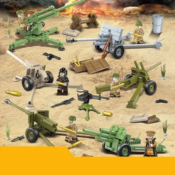 6pcs Karinės serijos pasaulinio karo, karinių ginklų mini mūšio scena nelyginant Žaislai, Dovanos