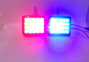 2x 20 LED Raudona-Mėlyna mirksi Automobilį, Motociklą patrulių dienos šviesą Policijos įspėjimo, strobe šviesos švyturys Avarinės grėsmės Priešrūkinis žibintas DRL