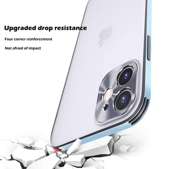 ASTUBIA Prabangus Matinis Metalo Case For iPhone 11 12 Pro Max atsparus smūgiams Atveju iPhone XS X Max XR SE 2020 7 8 Plius vaizdo Kameros Dangtelį