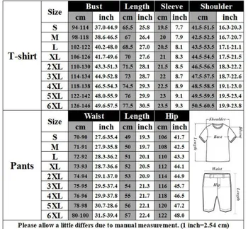 Vasaros vyrų kostiumas T-marškinėliai + kelnės dviejų dalių atsitiktinis sportinę letter spausdinimo kostiumas, sportiniai, vyriški T-shirt