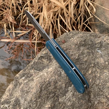 TUNAFIRE naujas sulankstomas peilis su linų pluošto rankena 440 išgyvenimo peilis lauko savigynos medžioklės peilis EDC įrankis