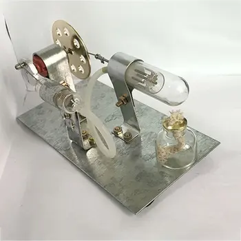 Stirlingo Variklio Modelis Garo Galia Fizikos Populiarus Mokslas Įdomus Mokslinis Išradimas Eksperimentinės Žaislas
