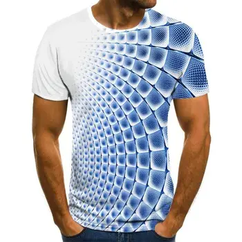 Vasarą naujos kelių spalvų 3D grafika, print t shirt Vyrai Moterys Asmeninį Madų streetwear Atsitiktinis marškinėliai