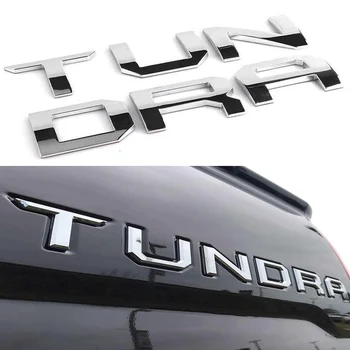 Toyota Tundra Bagažinės Logotipo Raidės Emblema Įterpti Lipdukas 3D Lentele Galiniai Kamieno Lentele Sidabro Juoda Auto Priedai
