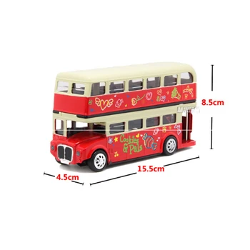 Žaislai, Modelis, Modeliavimas, Autobusų Londono Miesto Dviejų Aukštų Ekskursijos Autobusu Lydinio Modelis Visiškai Atgal 1:32 Ekranas Boutique Vaikams, Žaislai