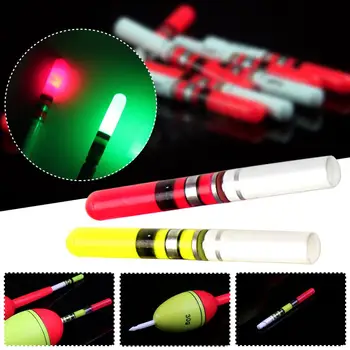 10vnt žalia/raudona naktinė žvejyba plaukti, LED plūduriuojantis naktį žvejybos įrankiai, powered by baterija CR322