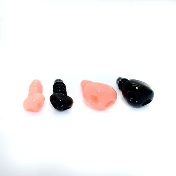 100vnt 10x7mm 7x5mm juodos, Rožinės Spalvos plastiko saugos žaislą, nosies ir minkštos plovimo 