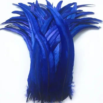 Aukščiausios Kokybės 50 Vnt Royal blue Gaidžio Uodegos Plunksnų 30-35cm 12-14inch Natūralių Plunksnų Vestuvių Dekoravimas drabužių priedai