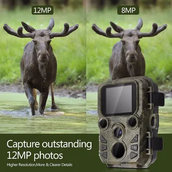 Naujas 12MP 1080P Medžioklės kamera 0.6 s Judesio Greitai rodyti Skaitmeninės Centrinis Takas Cam Naktinio matymo laukinių kamera, foto spąstus žaidimas atėjo