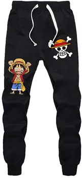 Anime One Piece Luffy Zoro Sweatpants Poilsiu Elastinga Juosmens Kelnes Cosplay Kostiumų Sporto Jersey Kelnės Haremo Kelnės Vyrams