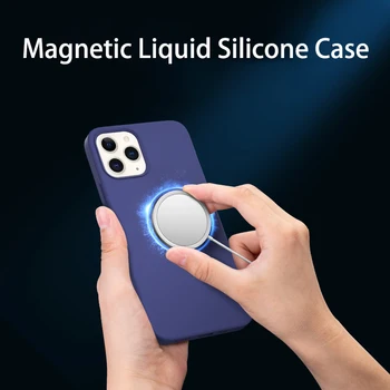 Originalus Skystis Silikono Atveju iPhone, 12 Pro Max Atveju Magnetinis Dangtelis, Skirtas 