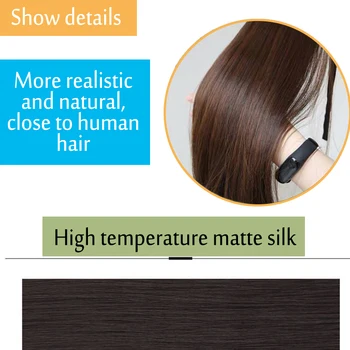 Allaosify 18-32 colių Naujas super ilgas dirželis įrašą moterų perukas juoda ruda ilgi tiesūs plaukai surišti į arklio pratęstas galvos apdangalai