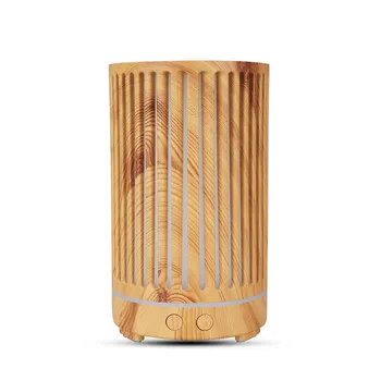 200ml ultragarso cilindro 7 spalvų LED lempos aromaterapijoje eterinis aliejus difuzoriaus, dryžuotas tuščiaviduriai gryno oro drėkintuvas